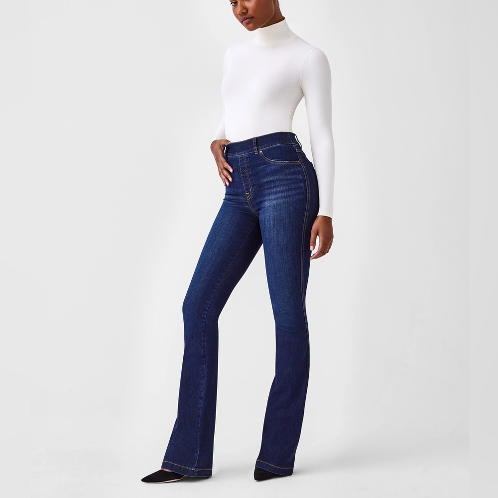 SPANX Flared Denim Jeans Midnight Shade NWT